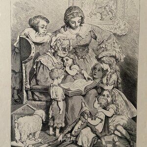 Gustave Dore, Fairy Tales Retold, Antique Woodcut Engraving, Vintage Art